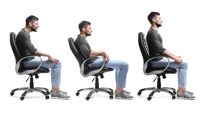 پیشگیری از کمر درد با حفظ حالت صحیح بدن به هنگام ایستادن و نشستن 